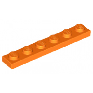 Plaat 1x6 Orange